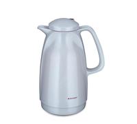 ROTPUNKT Bella 227 Insulated Jug, 1.5 L, Two-Function Screw Cap, BPA-Free, Healthy Drinking, Made in Germany, Warm and Cold, Glass Insert (Shiny White)