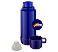 ROTPUNKT Thermal Flask jesper604 1.0L | Double-Walled Vacuum Insulated Coffee Pot | BPA-Free PP, Vacuum Insulated Coffee Pot Keeps Hot 20+ Hours | Hygienic Screw-Top | Repairable Design - Blue
