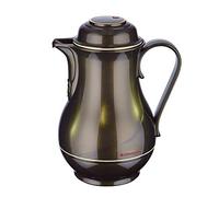 ROTPUNKT Thermos Jug 830 Christa 1.2 L | Dual Function Twist Cap | BPA-Free - Healthy Drinking | Made in Germany | Warm and Cold | Glass Insert | Black Honey