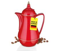 ROTPUNKT Vacuum Jug 911 Sema 1.0 L | Dual Function Twist Cap | BPA Free | Healthy Drinking | Made in Germany | Warm + Cold | Glass Insert | Shiny Bubblegum