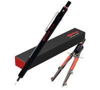 rOtring 500 Mechanical Pencil 0.5 mm & Compact Rapid Adjustment Compass Set - Precision Drawing Tools for Technical Sketching and Drafting