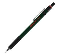 rOtring 500 Mechanical Pencil | 0.5mm HB Lead | Green hexagonal plastic barrel and non-slip textured metal grip