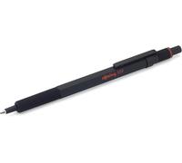 rOtring 600 Ballpoint Pen | Medium Point | Black Ink | Black Barrel with Non-Slip Knurled Grip | Refillable
