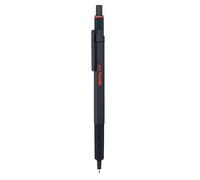 rOtring 600 Ballpoint Pen | Medium Point | Black Ink | Black Barrel with Non-Slip Knurled Grip | Refillable
