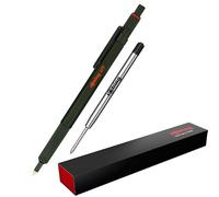 rOtring 600 Ballpoint Pen | Medium Point | Black Ink | Green Barrel | Refillable + additional Pen Refill BLK