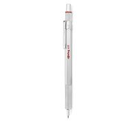 Rotring Ballpoint Pen 600 - Silver, Medium Point, Black Ink, Non-slip Knurled Grip, Refillable