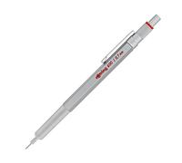 Rotring Mechanical Pencil 600 - 0.7 mm Silver All-Metal Body, Knurled Grip, Hexagonal Barrel