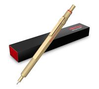 rOtring 600 Mechanical Pencil | HB Lead, 0.5 mm | All-Metal Body Propelling Pencil |Gold | Non-Slip Knurled Grip & Hexagonal Barrel