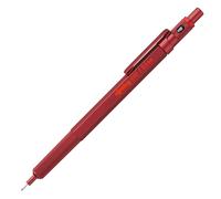 rOtring 600 Mechanical Pencil | 0.5 mm | Red All-Metal Body Propelling Pencil | Non-Slip Knurled Grip & Hexagonal Barrel