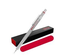rOtring 600 Mechanical Pencil & Velvet Case| 0.5 mm | Silver All-Metal Body Propelling Pencil | Non-Slip Knurled Grip & Hexagonal Barrel