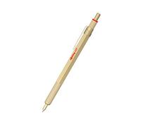 rOtring 600 Metallic Ballpoint Pen, Medium Point, Black Ink, Gold Barrel with Non-Slip Knurled Grip, Refillable, 1 Count