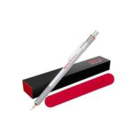 rOtring 800 Mechanical Pencil 0.5 mm - Silver Metal Barrel | Premium Retractable Drafting Pencil with Red Velvet Gift Pouch | Professional Technical Drawing Tool