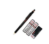 rOtring 800+ Mechanical Pencil and Touchscreen Stylus | Twist-to-Retract HB 0.5 mm Propelling Pencil | 2x 12 HB 0.5 mm leads | B20 Eraser