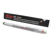 Rotring 800+ Mechanical Pencil With Touchscreen Stylus - 0.7mm - Unique Twist & Click Action - Silver Metal Barrel - Gift Boxed
