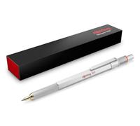 rOtring 800 Premium Ballpoint Pen - Silver Metal Barrel - Black Ink - Smooth Twist Action - Refillable - Gift Boxed