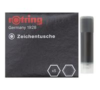 rOtring Isograph Ink Cartridges | Black Technical & Calligraphy Pen Ink | 5 Count