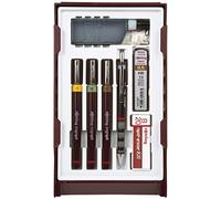 rOtring Isograph Pen Set Technical Pen & Pencil College Set | 3 Pens (0.20mm, 0.30mm, 0.50mm) and Mechanical Pencil (0.5mm) + Accessories