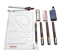 rOtring Isograph Technical Pen Master Set | 3 Fineliners (0.20mm, 0.30mm, 0.50mm), Mechanical Pencil (0.5mm), Compass & Accessories | 10-Piece Set in Case