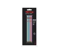 rOtring Pencils HB Blister Pack of 4 Metallic: Blue, Green, Orange, Pink