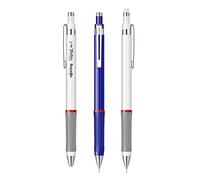 rOtring Rapid Mechanical Pencils - HB 0.7mm - Pack of 3 - White & Blue Barrels - Rubber Grip - Twistable Eraser