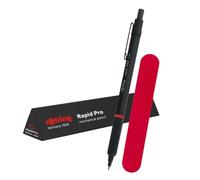rOtring Rapid Pro Mechanical Pencil | HB 2.0 mm Lead Propelling Pencil | Matte Black Full-Metal Barrel with Velvet Case