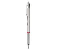 rOtring Rapid Pro Retractable Ballpoint Technical Drawing Pen | Medium Point | Blue Ink | Silver Full-Metal Body