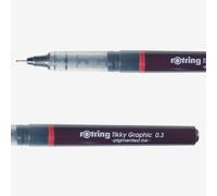 Rotring 1904753 Tikky Graphic Fineliner Pen - 0.3 mm, Black Ink