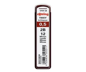rOtring Tikky Mechanical Pencil Lead Refills, 0.5mm, 2B, 10 Count (120 leads)