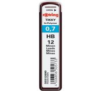 rOtring Tikky Mechanical Pencil Replacement Leads, HB, 0.7 mm, 12/Pk