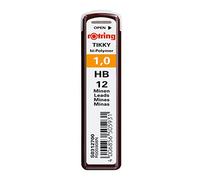 rOtring Tikky Mechanical Pencil Replacement Leads, HB, 1.0 mm, 12/Pk | Break-resistant 1.0 mm hi-polymer leads - smooth HB lead for reliable daily writing and clean sketching