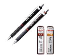 rOtring Tikky Mechanical Pencil Set - Includes 0.5mm and 1.0mm Pencils with HB Hi-Polymer Lead Refills - Ideal for Writing, Drawing & Sketching