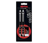 rOtring Tikky Mechanical PencilBallpoint & Eraser Set | HB Lead0.5 mm Pencil | Medium Point Pen | Black Barrel | Lightweight with Rubberised Grip