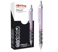 rOtring Tikky Pastel Mechanical Pencils | HB 0.7 mm | Orchid Bloom | with Comfort Rubber Grips | 12 Count