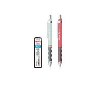 rOtring Tikky Pastel Mechanical Pencils with High Polymer Refills|HB 0.7 mm|Tea Rose Opal Blue |2 Count