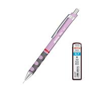 rOtring Tikky Pastel Mechanical Single Pencil 0.7 mm | HB Lead + 12 x 0.7 mm B Refills | Orchid Bloom | Comfort Rubber Grip