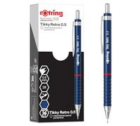 rOtring Tikky Retro Mechanical Pencils | 2B 0.5 mm | Blue Barrels | with Comfort Rippled Grip | 12 Count
