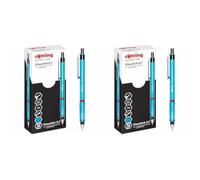 rOtring Visuclick Mechanical Pencil | 0.7 mm | 2B Lead | Lively Blue Barrel | 12 Count (Pack of 2)