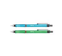 rOtring Visuclick Mechanical Pencil Set - 2 Colors (Blue, Green) - 0.7mm 2B Automatic Refillable Pencils for Drawing, Writing, School & Office