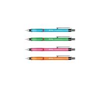 rOtring Visuclick Mechanical Pencil Set - 4 Colors (Orange, Blue, Green, Pink) - 0.7mm 2B Automatic Refillable Pencils for Drawing, Writing, School & Office