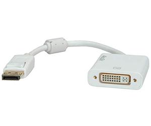 Rotronic Roline 12033136 4 K2 k DisplayPort Male to DVI Female Adapter White