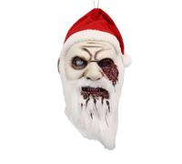 Rotten Face Santa Pendant Halloween Spotlight Bar Escape Room Decorative Props To Create A Atmosphere Stairway Christmas (White, 21x24x36cm)