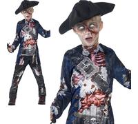 Rotten Pirate Childrens Halloween Horror Fancy Dress Costume Ages 4-14