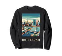 Rotterdam Netherlands Modern Skyline Travel Art Sweatshirt