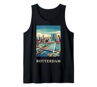 Rotterdam Netherlands Modern Skyline Travel Art Tank Top