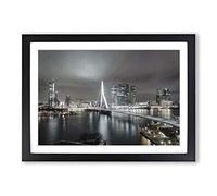 Rotterdam Netherlands Skyline Framed Print | A2 Black Framed Wall Art | Ready to Hang | Modern Cityscape Picture | Living Room Bedroom Lounge Office
