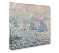 Rotterdam The Meuse by Paul Signac Canvas Print | Gallery Wrapped 30mm Frame Wall Art | 20x20 inches | Ready to Hang | Modern Picture | Living Room Bedroom Lounge Office
