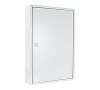 Rottner Key Cabinet Single-Door S 64 with Cylinder Lock, Light Grey, 64 Key Tags for Free, Mounting Material Included