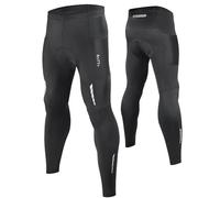 ROTTO Mens Cycling Leggings Padded & No Pad Cycle Tights Biking Trousers with Multiple Pockets