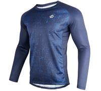 ROTTO Mens Long Sleeve Mountain Bike Jersey MTB Shirt BMX Downhill Moisture Wicking Quick Dry