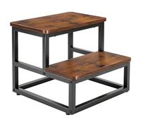 ROTTOGOON Step Stool 2 Steps for Adults Children, Non-Slip, up 200kg, Brown